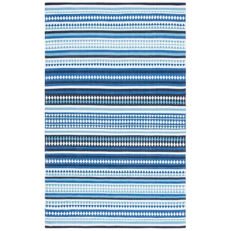 Safavieh 4 x 6 ft. Montauk Bohemian Hand Woven Rectangle Rug Blue & Ivory MTK451M-4